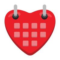 icono de vector de calendario de amor que puede modificar o editar fácilmente