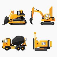 Set Machine Constructor Vehicles vector