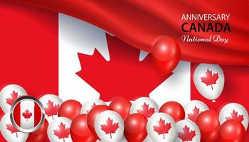 Canada national day poster template for a country's national day vector