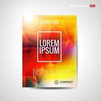 Poster template vector with colorful abstract background