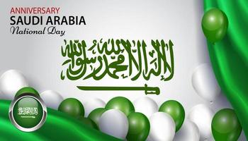 Saudi arabia national day poster template for a country's national day vector