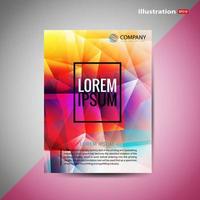 Poster template vector with colorful abstract background