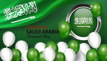 Saudi Arabia national day poster template for a country's national day vector