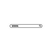 iconos de la barra de búsqueda www. ilustración vectorial aislada en el fondo. eps10