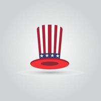 Uncle Sam hat of usa isolated on white background. Vector illustration. EPS10