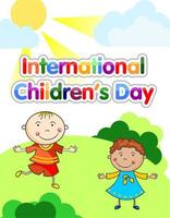 World Children's Day illustration vector