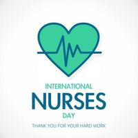 International Nurse's Day. Postcard, banner for the holiday. Vector illustration. Medicine, masks, medical workers.