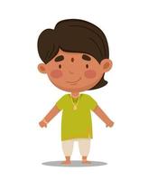 Indian man is cute and funny. Vector illustration in a flat cartoon style