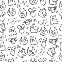 Children's drawings vector seamless pattern