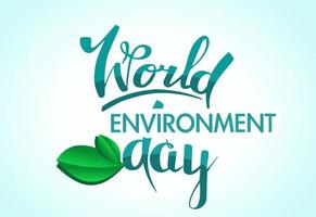 World Environment Day. Banner on the theme of ecology and caring for nature. Planet earth. vector