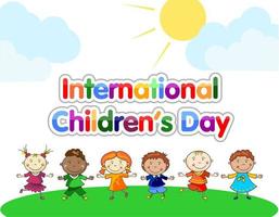 World Children's Day illustration vector