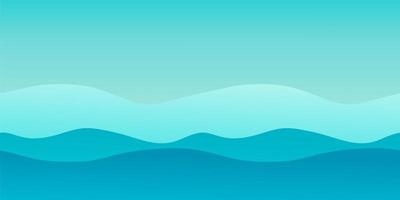 Abstract vector background, waves of different shades of turquoise. A screen saver for a gadget, a background for a postcard or a poster.