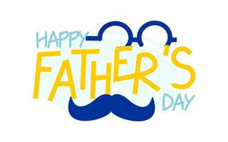 Happy Father's Day banner. Vector greeting card.