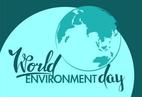 World Environment Day. Banner on the theme of ecology and caring for nature. Planet earth. vector