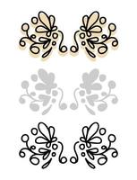 Floral beautiful vignette, lace header pattern. vector