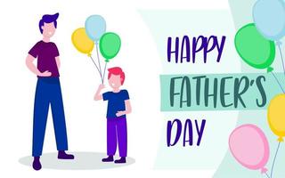 Happy Father's Day banner. Vector greeting card.