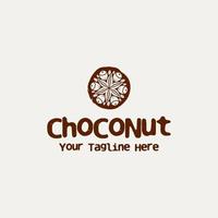 Unique Choconut Design Logo Vector