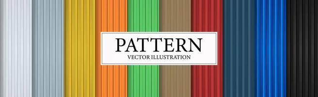 Set of 10 patterns background cargo containers of different colors - Vector