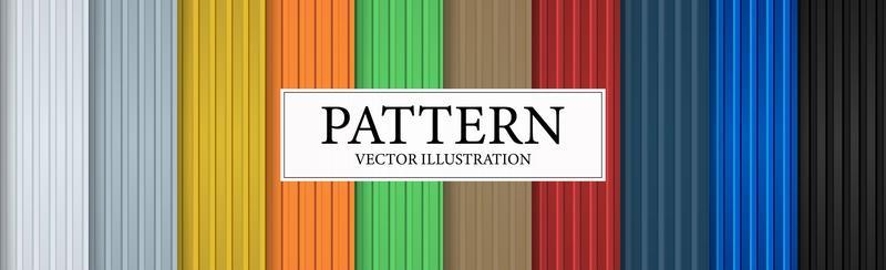 Set of 10 patterns background cargo containers of different colors - Vector