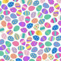 Colorful festive pattern different Easter eggs - Vector