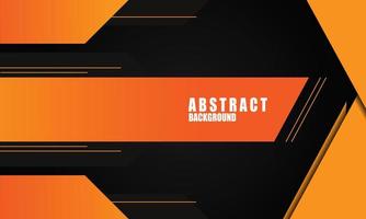 abstract black background with a contemporary orange line layer vector