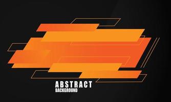 abstract black background with a contemporary orange line layer vector