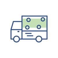 lineal color style delivery car vector icon