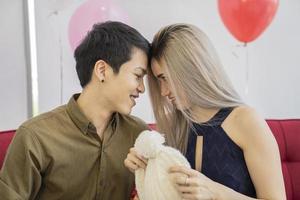 asian couple at party photo