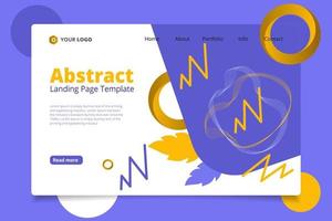 template landing page abstract purple vector