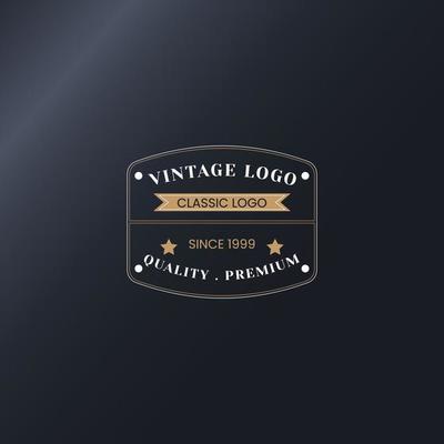 Template logo vintage retro. Logo classic design