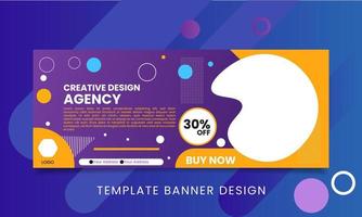 Template banner design gradient. Creative Design Agency vector