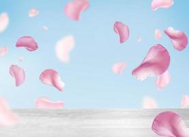 roses petal flying photo