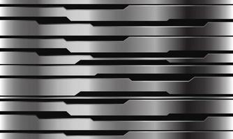 Abstract silver black line cyber pattern geometric design modern futuristic technology background vector