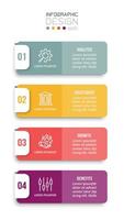 Infographic template business concept  with workflow. vector