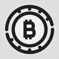 Isolated Outlined Bitcoin Cryptocurrency Transparent Scalable Vector Graphic Icon Pro Vector