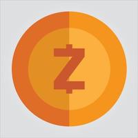 gráfico vectorial escalable transparente de moneda zcash aislado vector