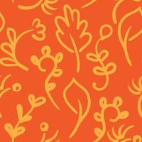 Twigs seamless pattern. Fall background. vector