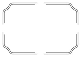 Frame and border isolated vector. Black outline on white bakcground template. vector