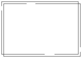 Frame and border isolated vector. Black outline on white bakcground template. vector