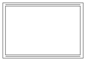 Frame and border isolated vector. Black outline on white bakcground template. vector