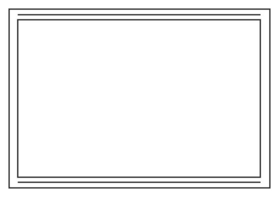 Frame and border isolated vector. Black outline on white bakcground template.