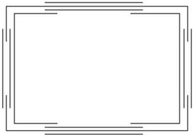 Frame and border isolated vector. Black outline on white bakcground template. vector