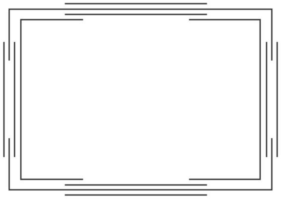 Frame and border isolated vector. Black outline on white bakcground template.