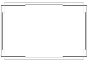 Frame and border isolated vector. Black outline on white bakcground template. vector