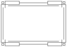 Frame and border isolated vector. Black outline on white bakcground template. vector