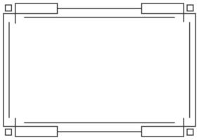 vector aislado de marco y borde. contorno negro en la plantilla de fondo blanco.