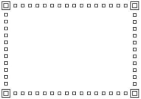 Frame and border isolated vector. Black outline on white bakcground template. vector