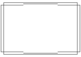 Frame and border isolated vector. Black outline on white bakcground template. vector