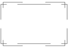 vector aislado de marco y borde. contorno negro en la plantilla de fondo blanco.