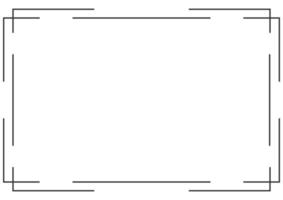 Frame and border isolated vector. Black outline on white bakcground template. vector